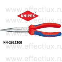 KNIPEX Серия 26 Круглогубцы с плоскими губками и режушими кромками Тип "Аист" L-200 мм. KN-2612200