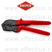 KNIPEX Пресс-клещи, 3 гнезда, изолированные кабельные наконечники и штекеры, 0.5-6.0 мм², длина 250 мм. KN-975206
