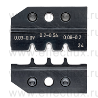 KNIPEX Плашка опрессовочная: штекеры D-Sub, HD 20, HDE, 0.03-0.56 мм², 3 гнезда KN-974924