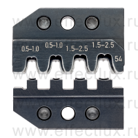 KNIPEX Плашка опрессовочная: Junior Power Timer/ контакты типа "розетка" 18.8 мм., 0.5-2.5 мм², 4 гнезда KN-974954