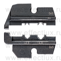 KNIPEX Плашка опрессовочная: штекер ABS для автомобилей, 1.0-6.0 мм², 2 гнезда KN-974964