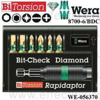 WERA Насадки (набор) +держатель Bit-Check – Rapidaptor 8700-6/BDC WE-056370
