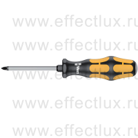 WERA 918 SPZ PZ1 Отвёртка силовая крестовая, PZ 1 x 80 мм., вспомогательный шестигранник, для работы с проблемным крепежом WE-017050