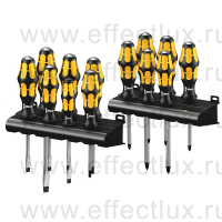 WERA Kraftform Big Pack 900 Набор отвёрток силовых с двумя подставками, 13 предметов, PH 1/2/3, PZ 1/2/3, SL 3.5/4.5/5.5/7/9, TX 20/25 WE-133285